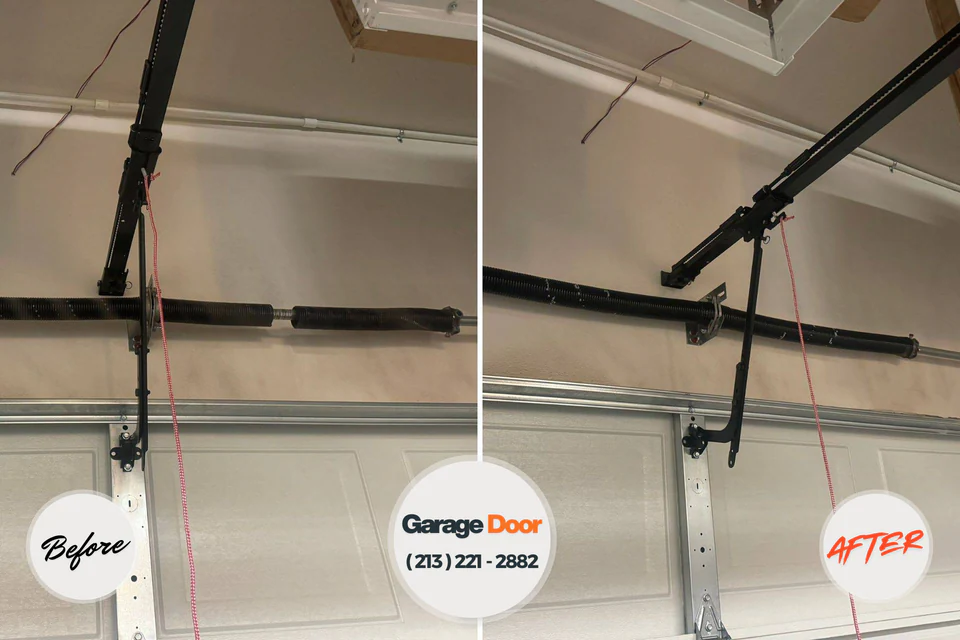 Before and after: garage door repair Palatine, IL